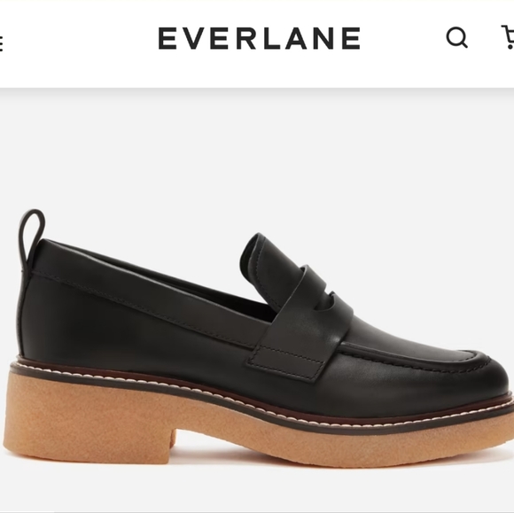 Everlane Shoes - Everlane The Gum sole Penny Loafer size 7.5 Black leather New